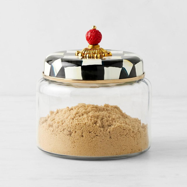 Mackenzie-Childs Courtly Check Glass Canister, Medium
