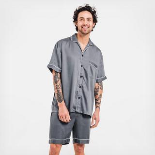 Men's Sateen Short Sleeve PJ Shirt