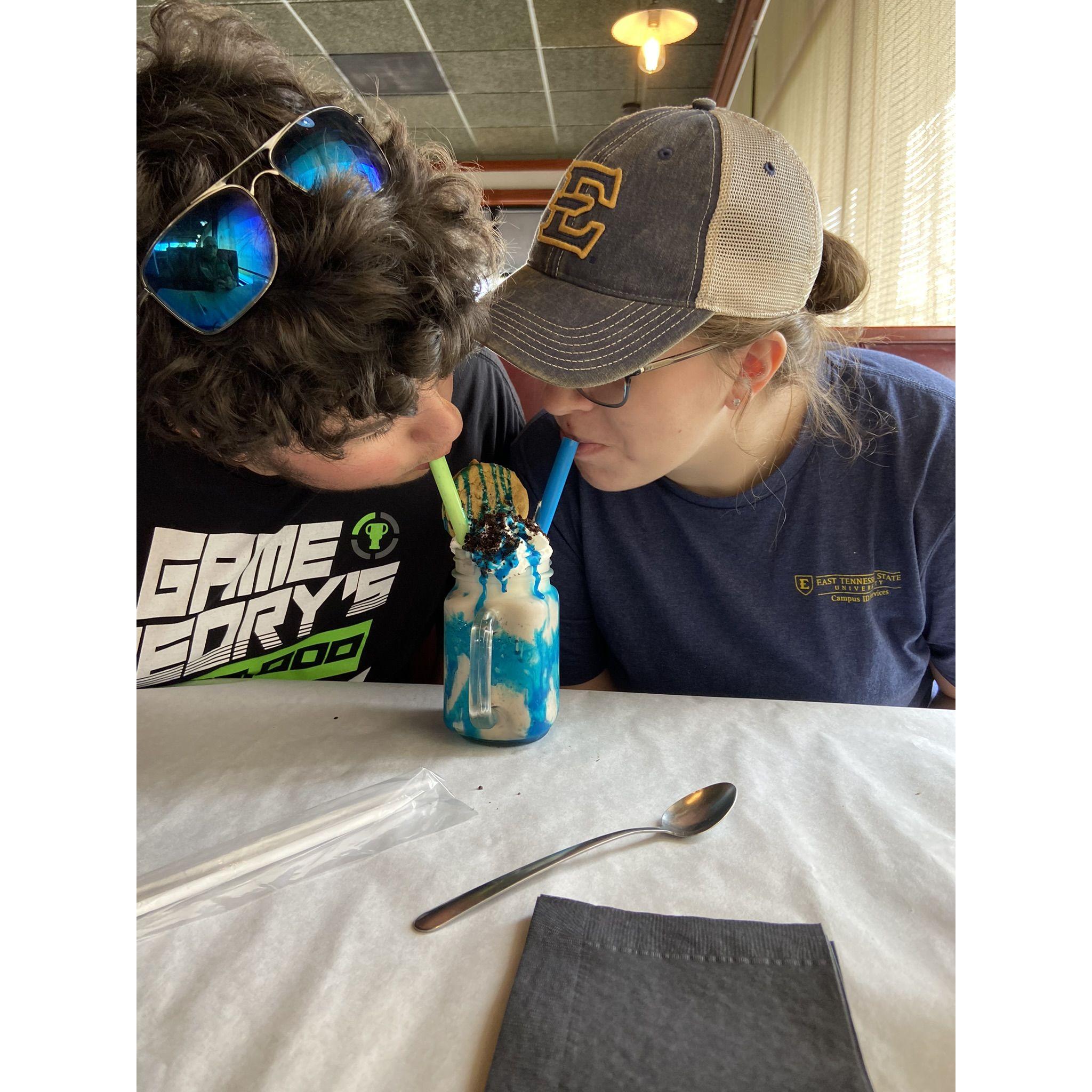 August 8, 2022 Morristown, TN. Stopped for a quick bite to eat. It might be early in the relationship, but we are happy to share a drink