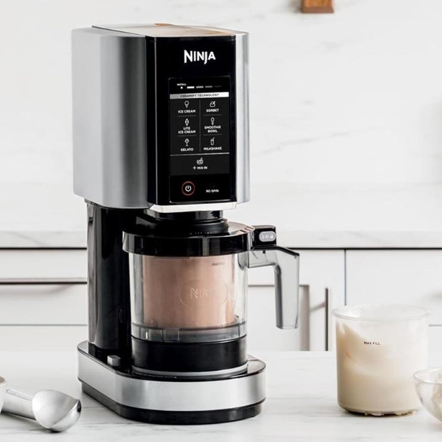 Ninja NC301 CREAMi Ice Cream Maker | 7 One-Touch Programs with (2) Pint Containers & Lids