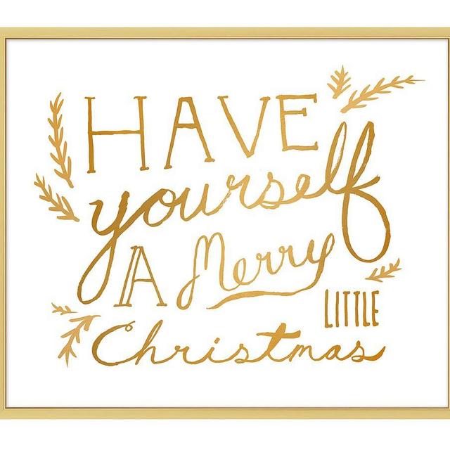 Gilded Merry Christmas Print, 19x16