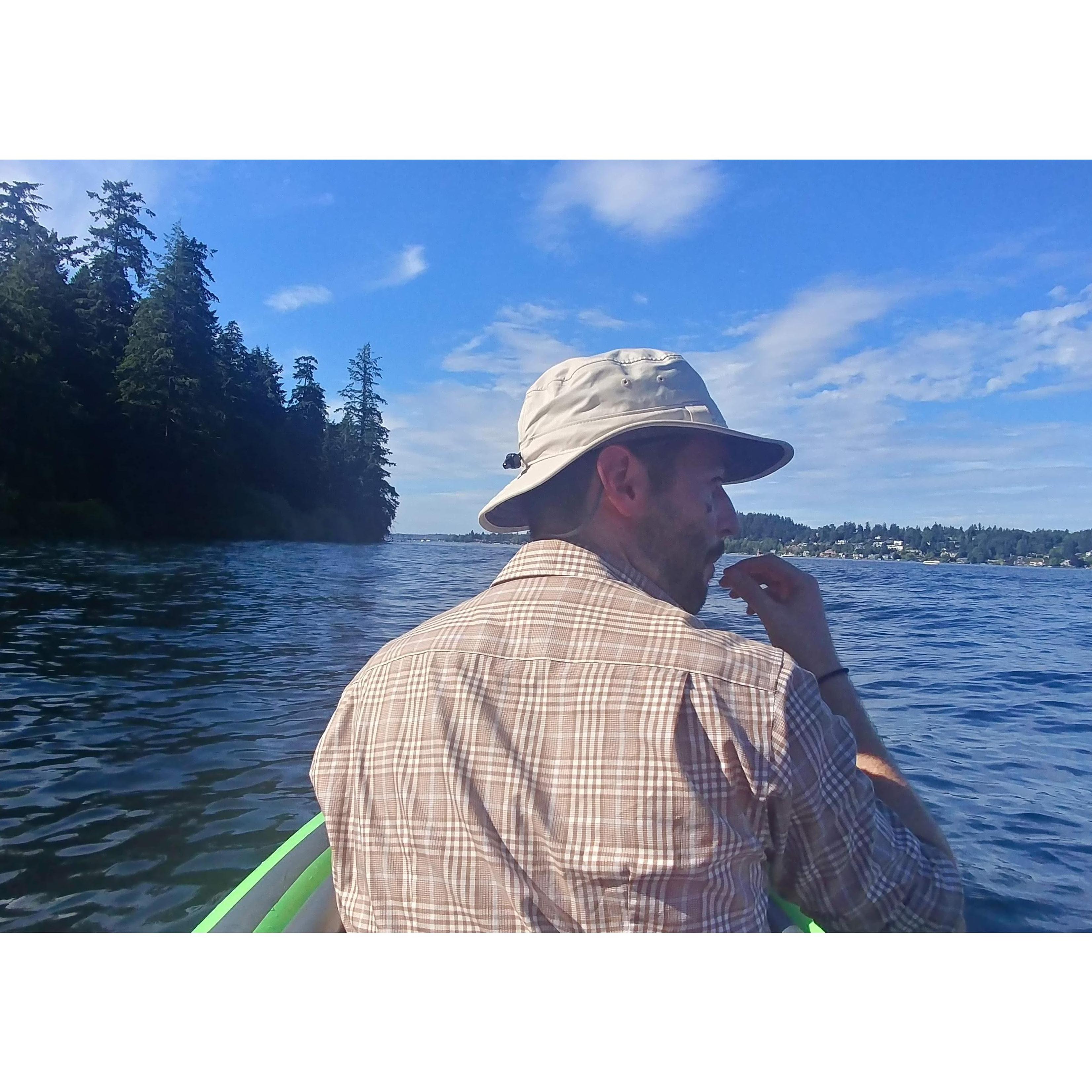 Out for a paddle with Katie
