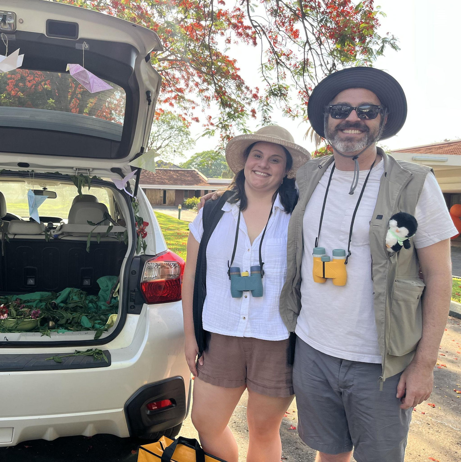 Our Halloween couples costume: Bird Watchers