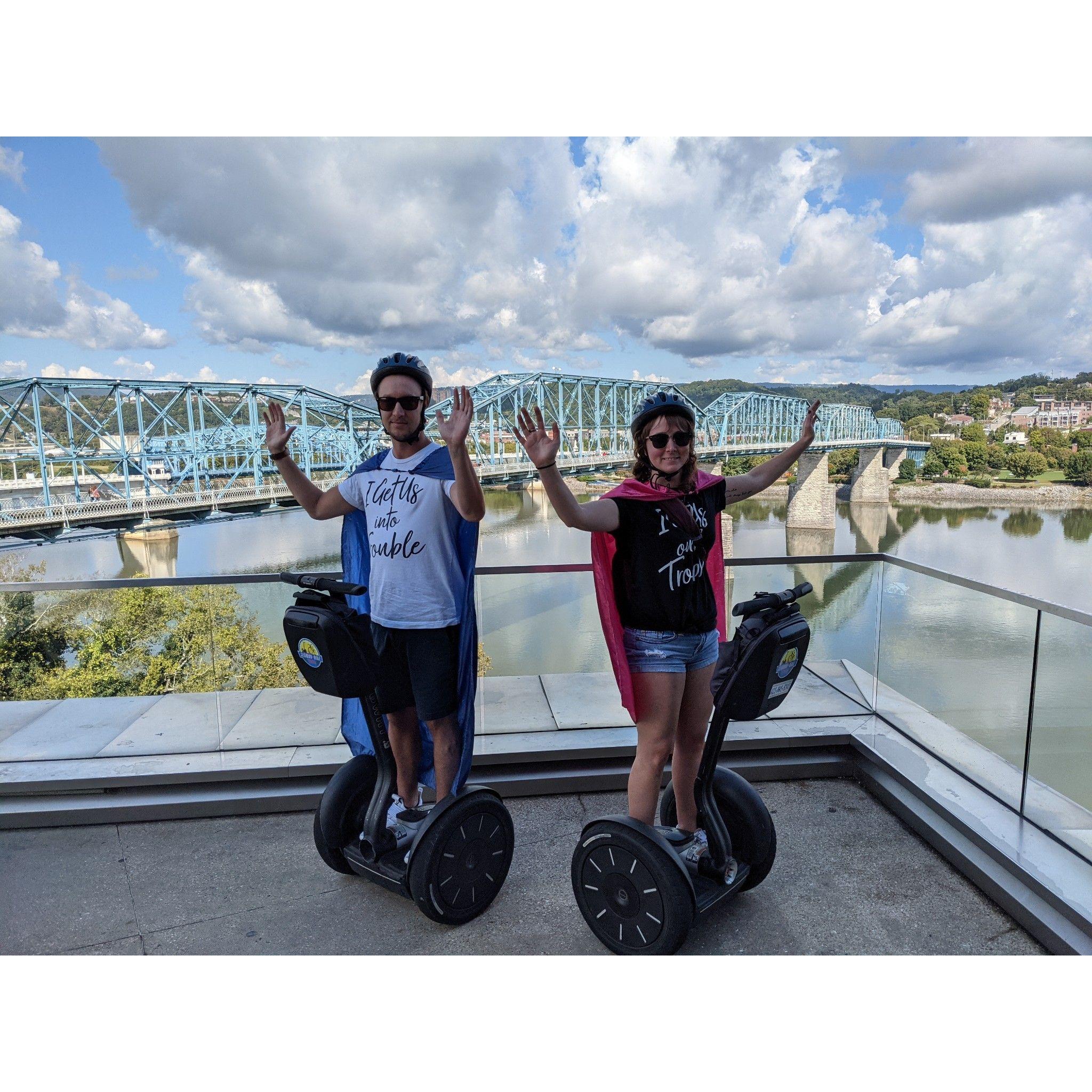 We really wanted to orchestrate a a synchronized Segway dance but this is as close as we got