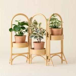Rattan Tiered Plant Stand