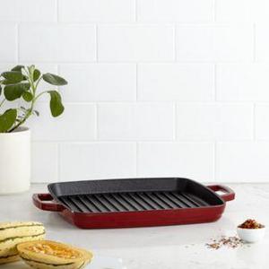 Martha Stewart Collection - 11 Enameled Cast Iron Grill Pan, Created for Macy's