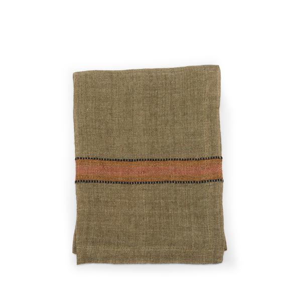 Marie Napkin in Green Stripe
