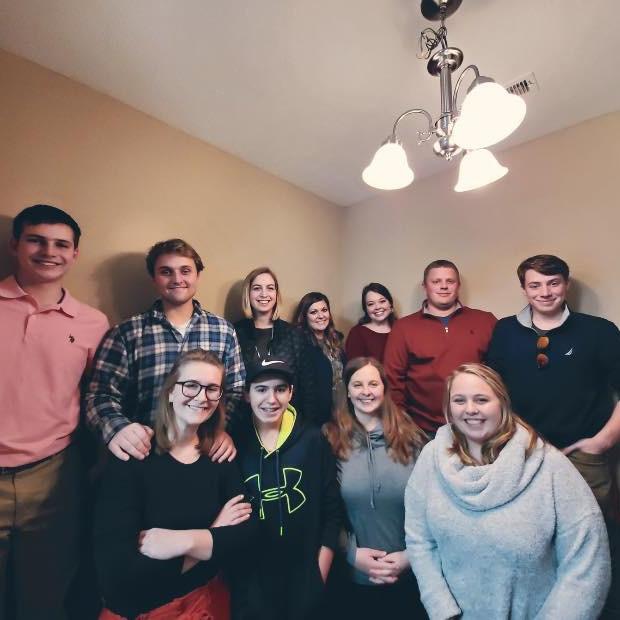 This was our first time being in a photo together. Circa December 2019 at Miranda Kessens’ Christmas Party.