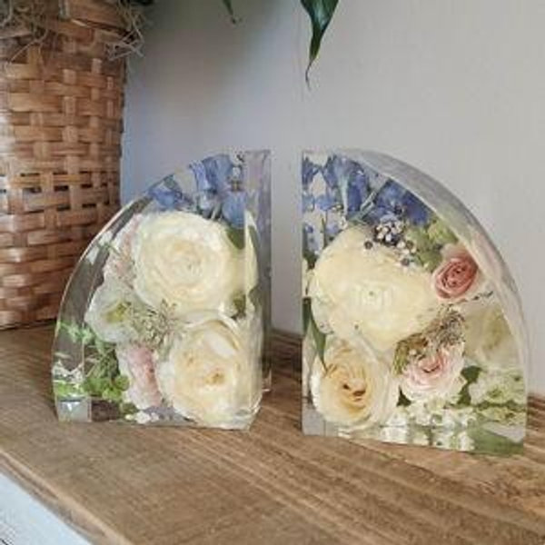 Flower Preservation Bookends