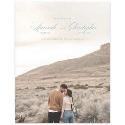 Blue Sage Wedding Digital Save the Date - Jade Photo