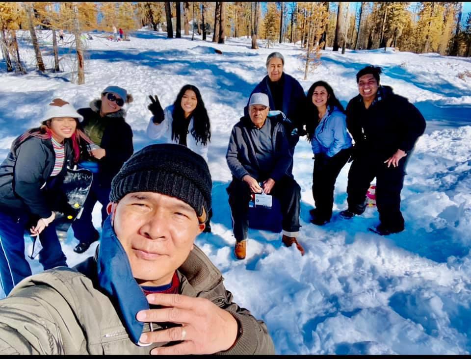First cool family bonding in the snow!