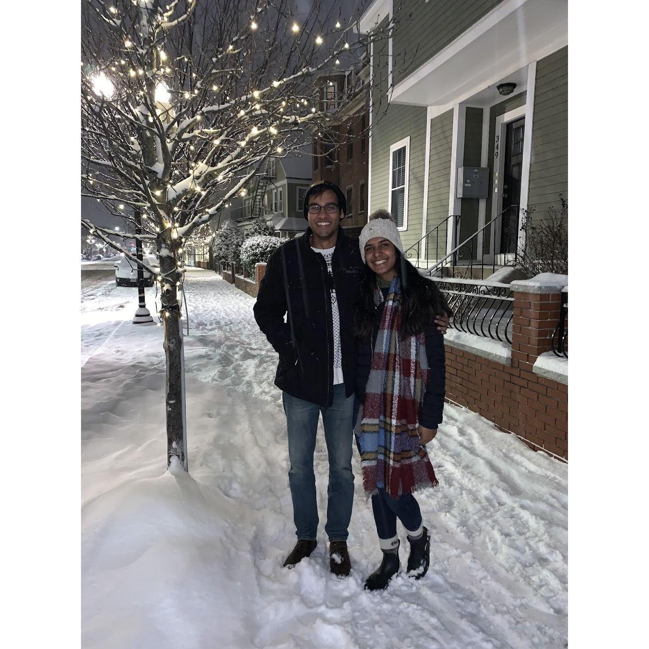 Pranusha visiting Shriv for the first time in Boston!