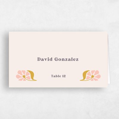 Beige Maximalist Wedding Place Card - Bellefleur