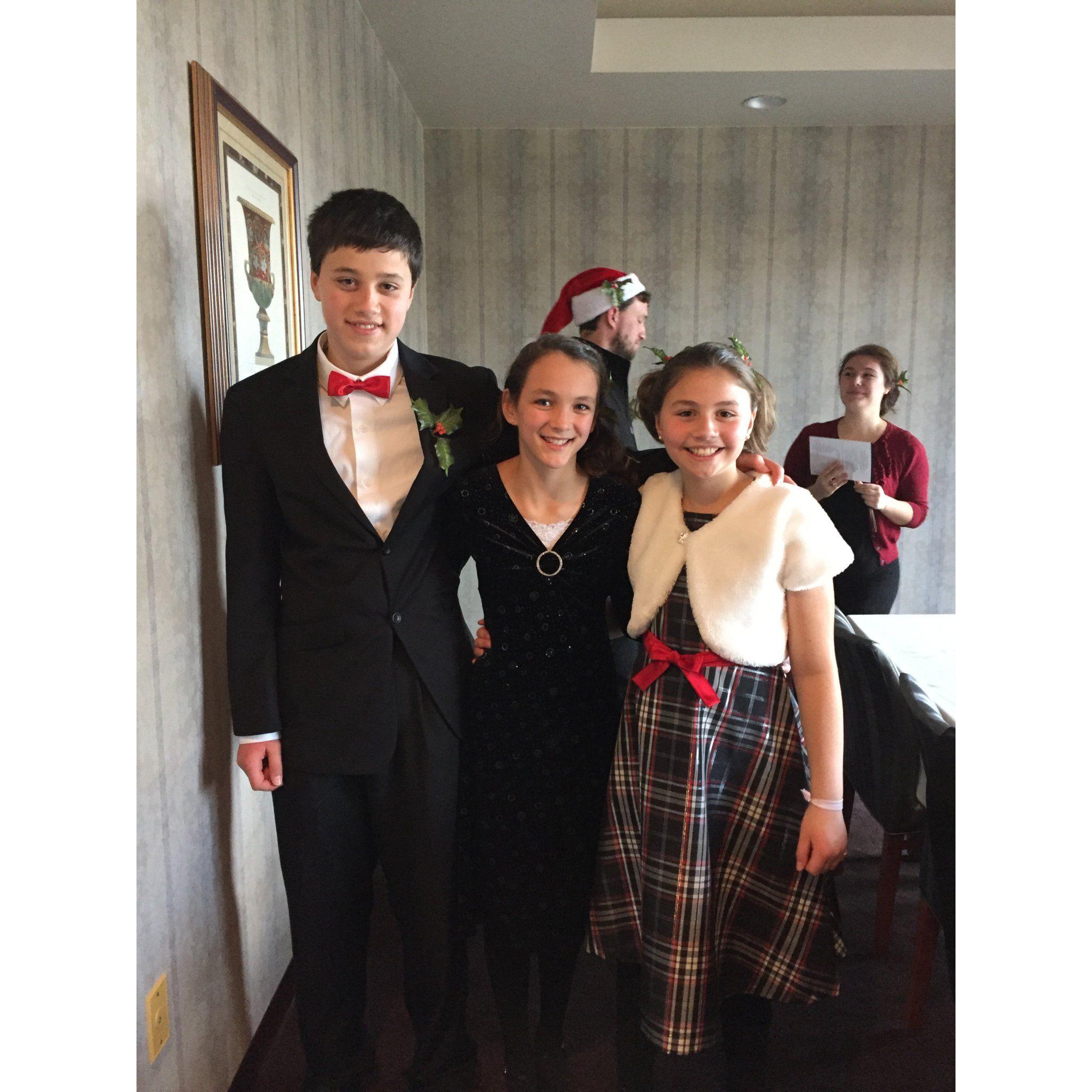Somehow, Lexie maneuvered her way into singing with the Pratts for a luncheon! This picture features bridesmaid and sister of the groom, Elizabeth Pratt!