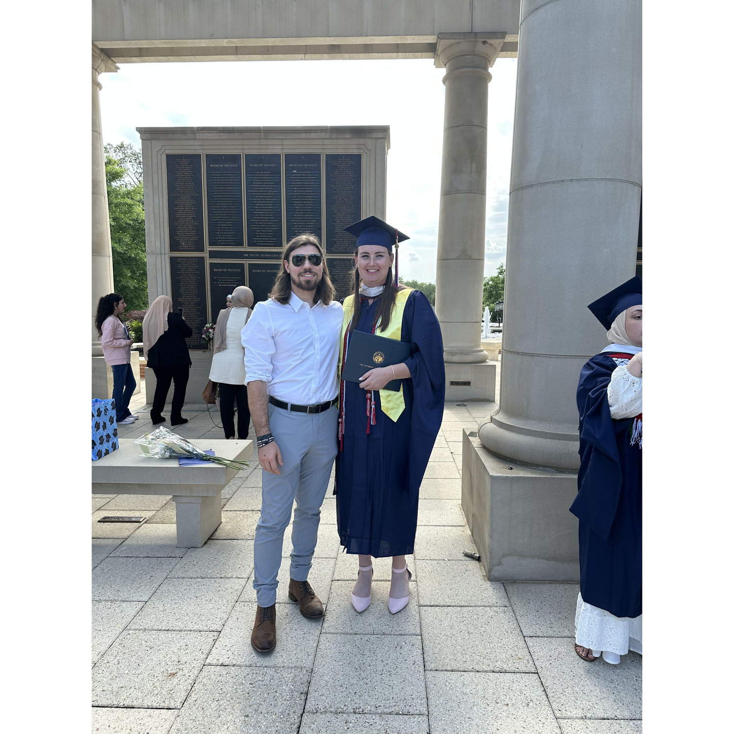 At Lorna's Grad School graduation!