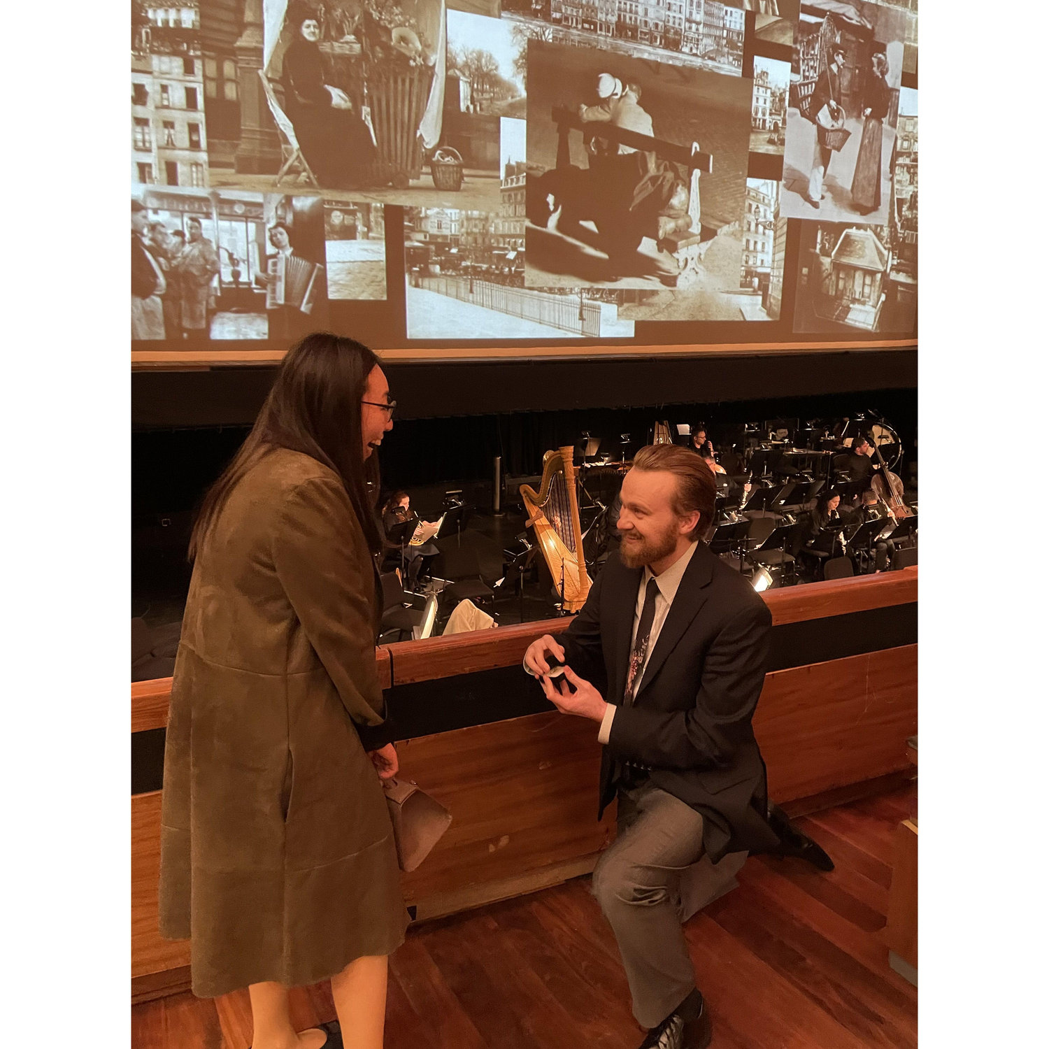 Nathaniel's proposal before "La Boheme" at the Winspear Opera House in Dallas