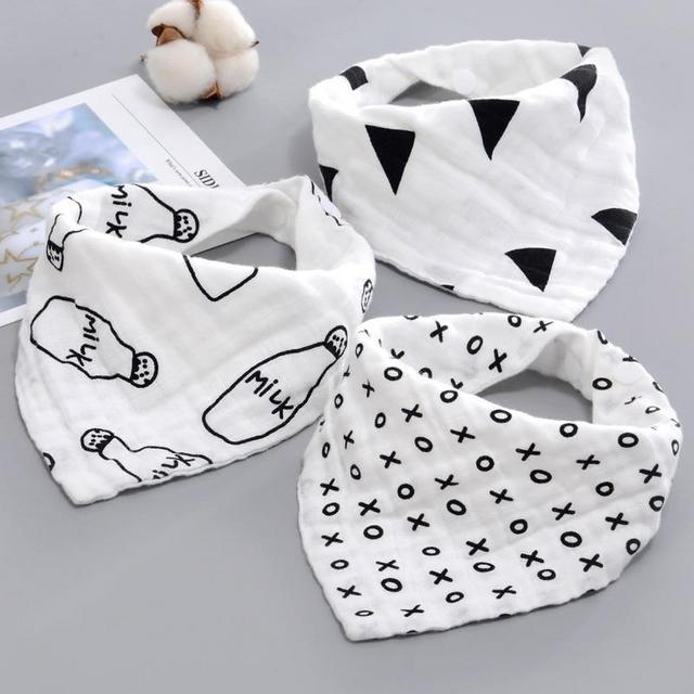 Charlie Bandanna Bibs -MILK