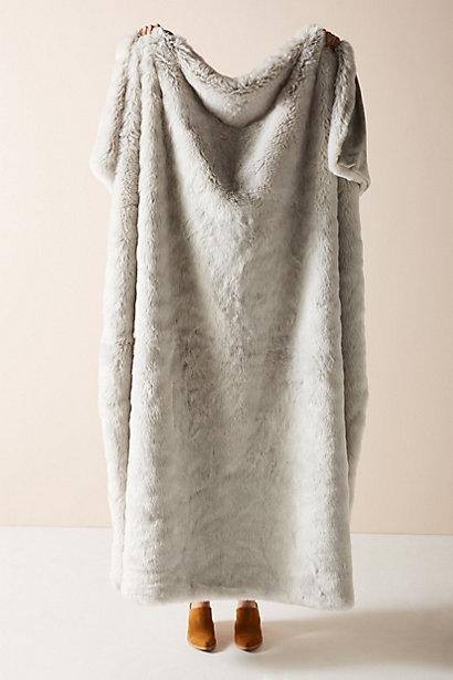 Fireside Faux Fur Throw Blanket