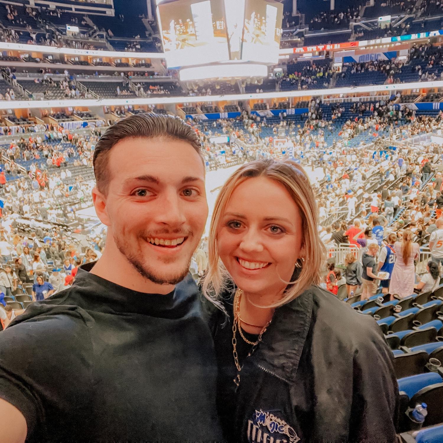 Watching the Magic play!