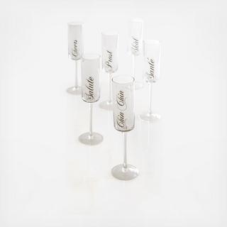 Assorted Toasting Flutes, Set of 6