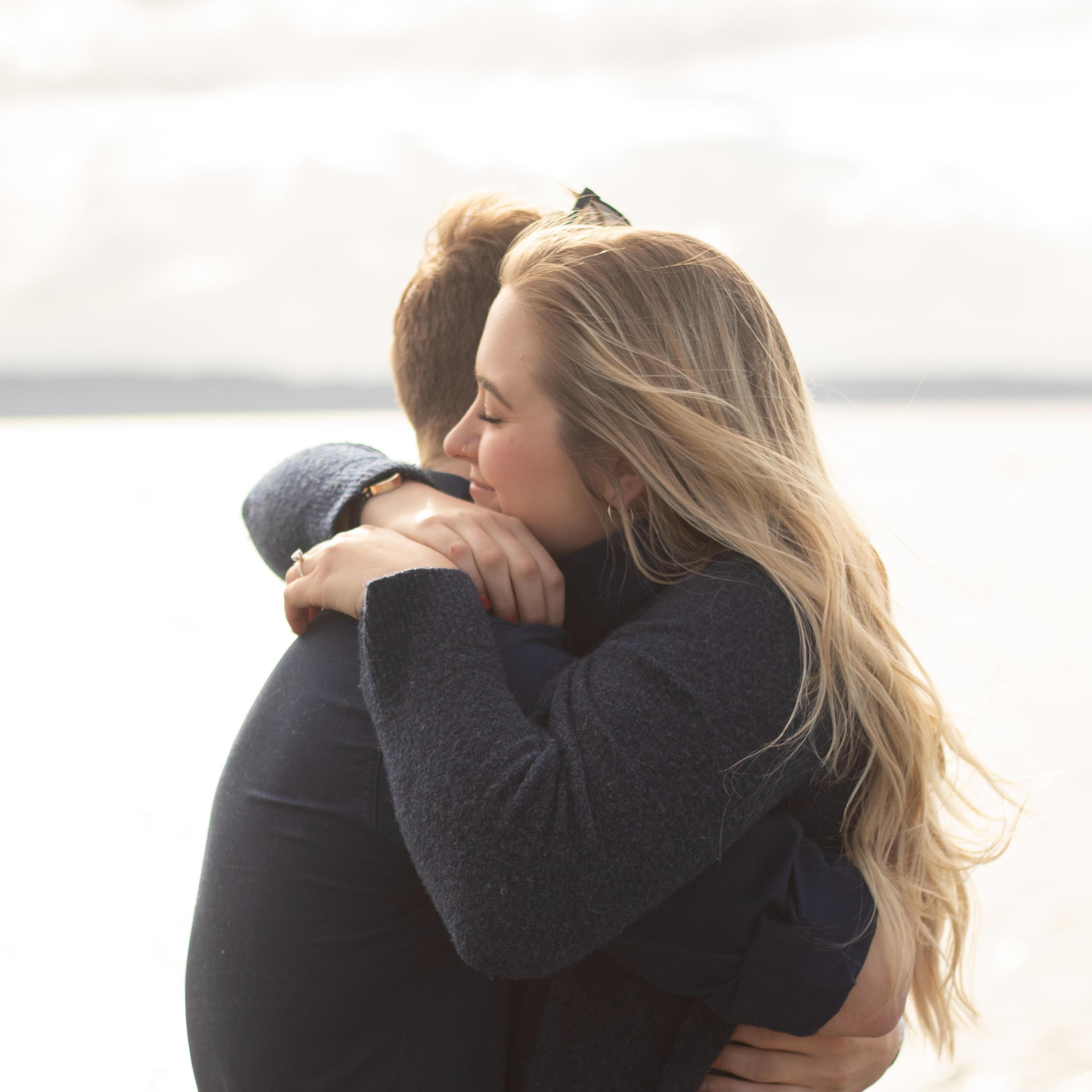 The proposal! Nate proposed to Taylor at the same site as their first date, Edmonds Beach.