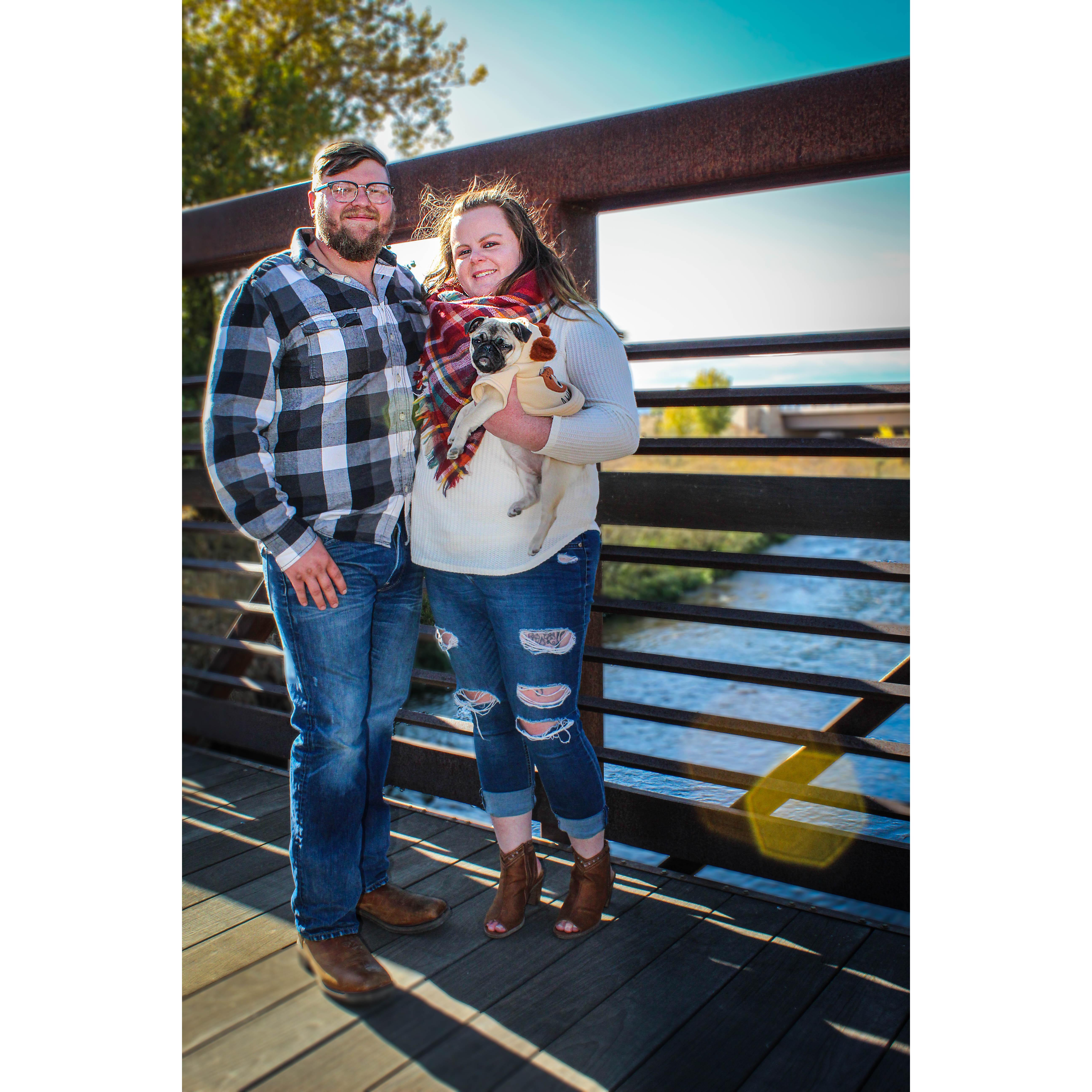 engagement photos with our daughter daisy
