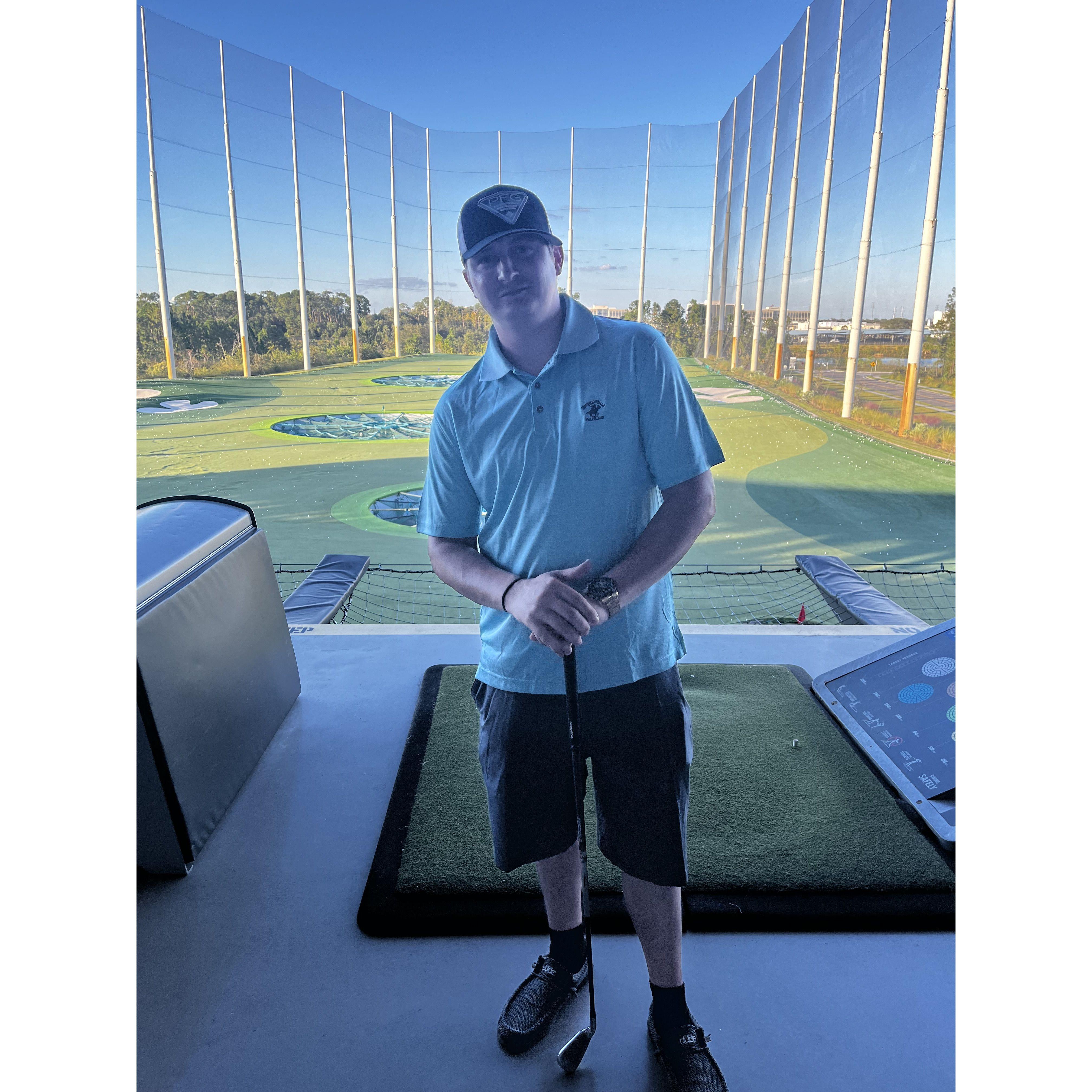 Date night at top golf