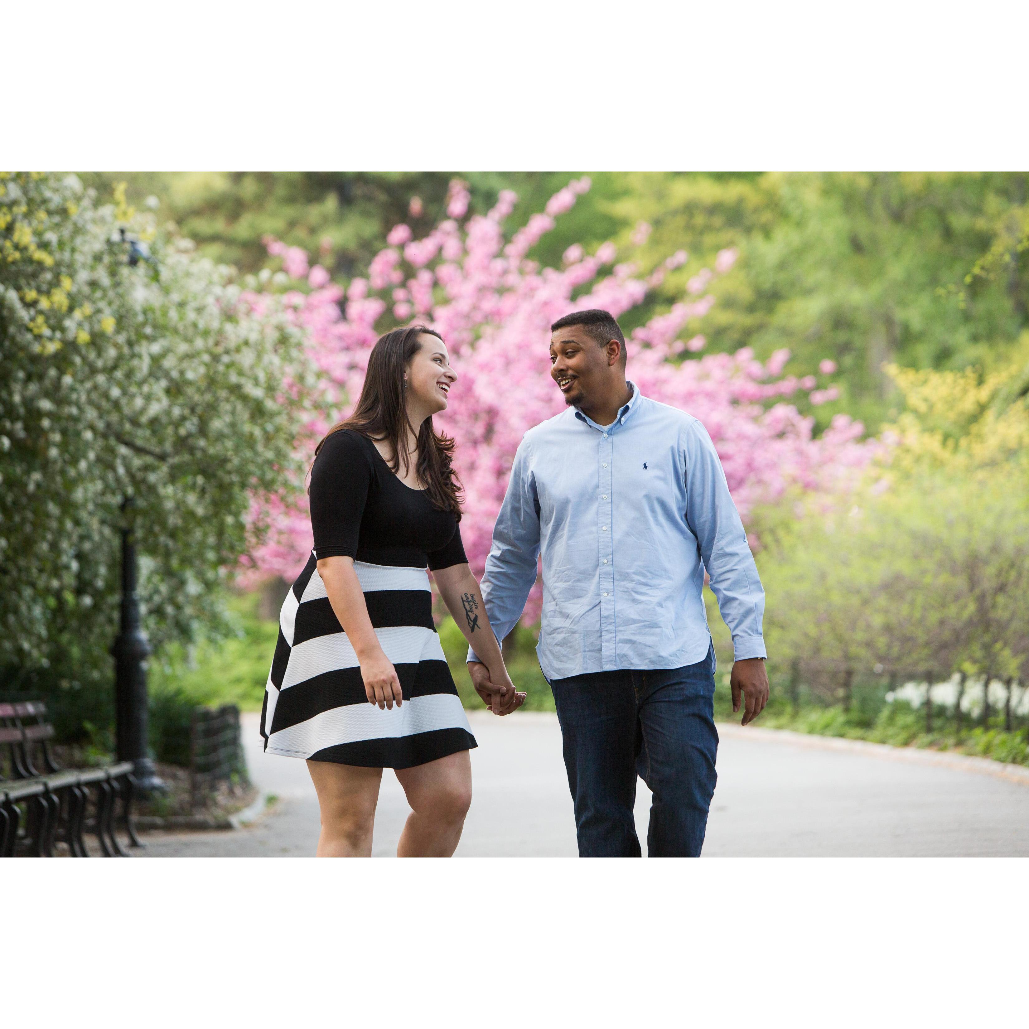 Engagement photos in Central Park