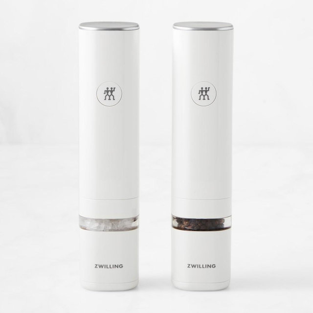 Zwilling Enfinigy Electric Salt & Pepper Mill, Set of 2, White