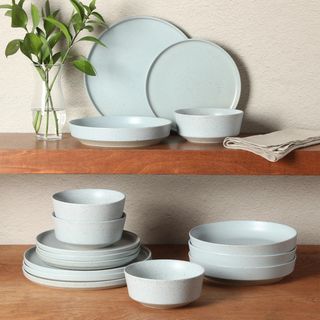 Overbrook 16-Piece Reactive Glaze Stoneware Dinnerware Set, Service for 4