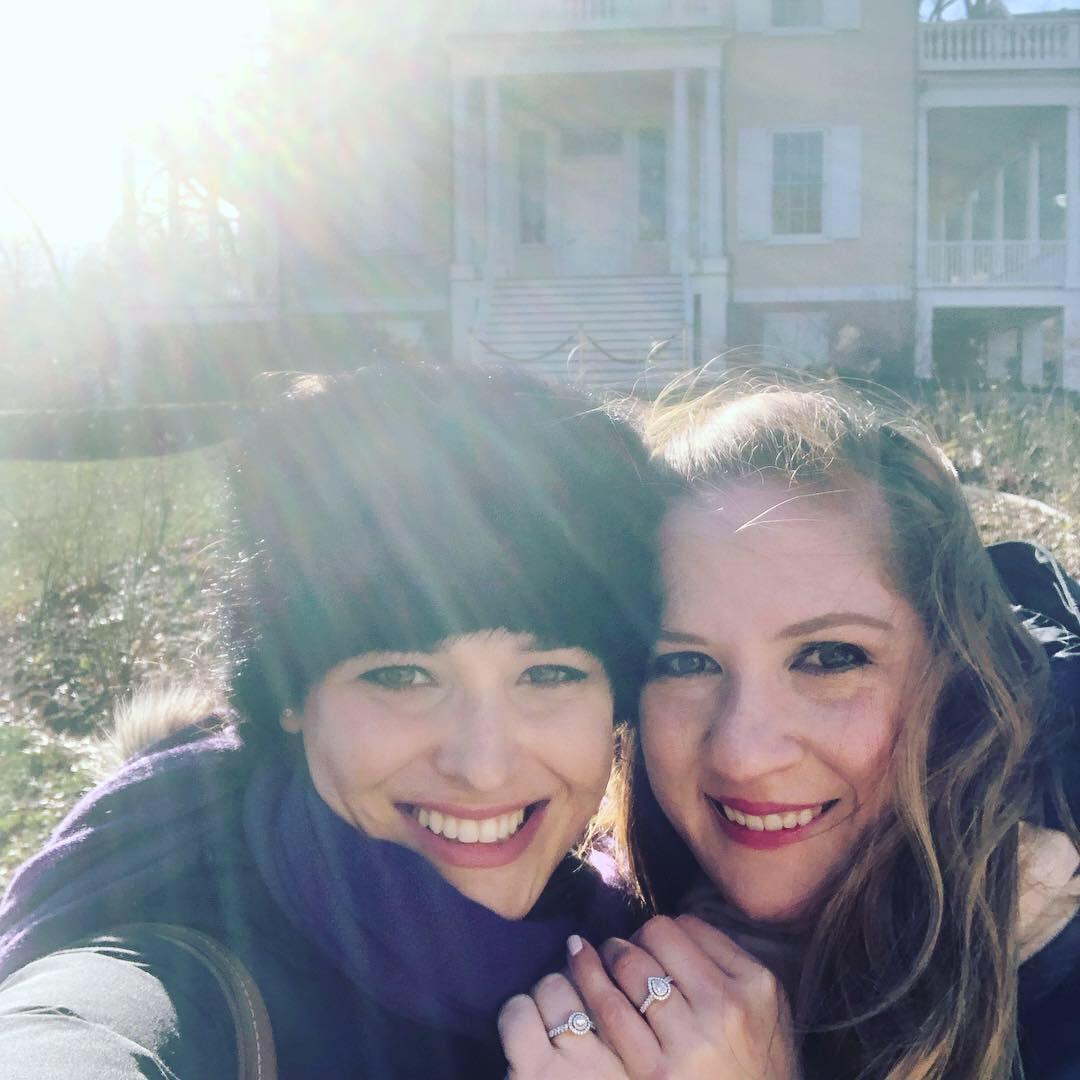 After their engagement, going back to the place the first met.