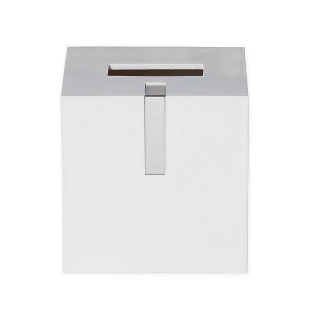 Roselli Trading Houston Street Boutique Tissue Box Cover in White