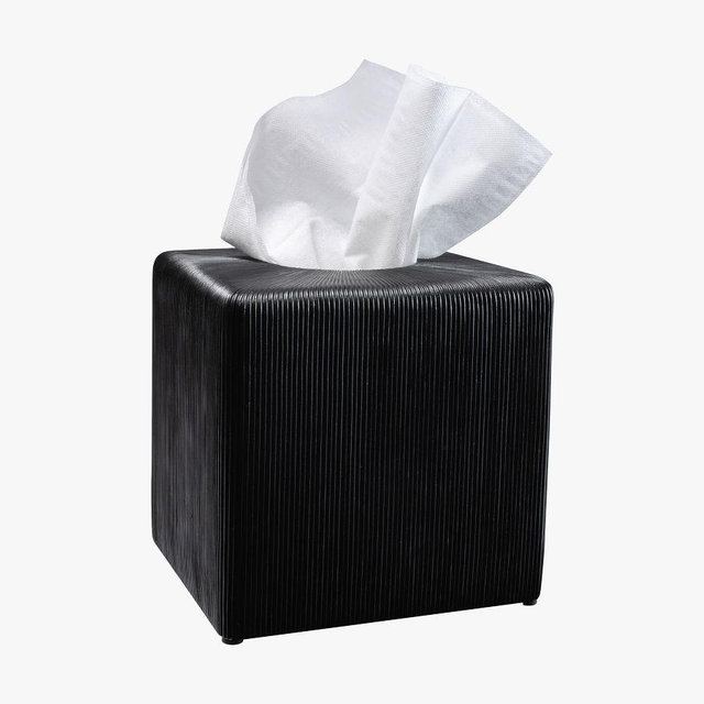Terenti Resin Tissue Box, Black