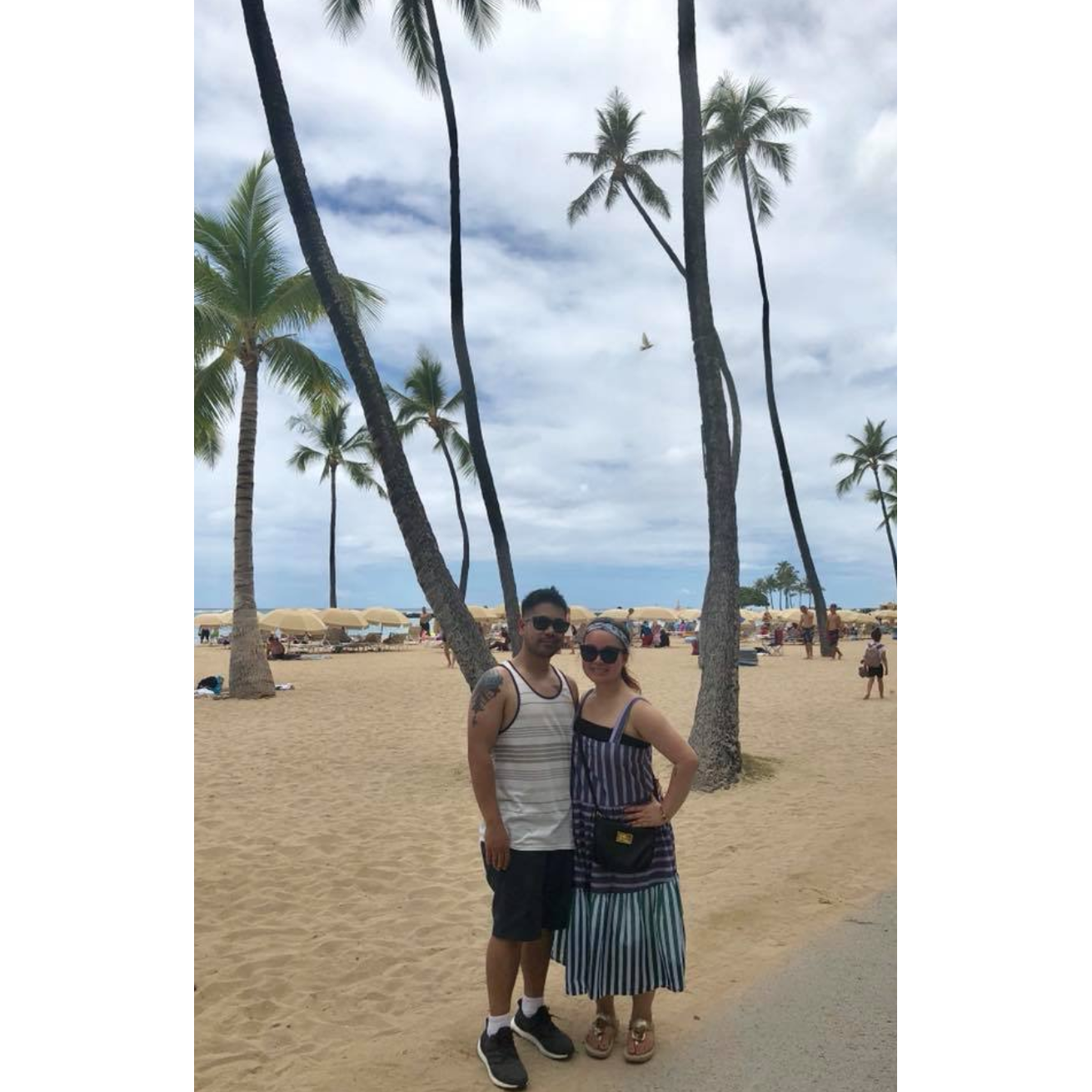 Who wears sneakers to the beach?!