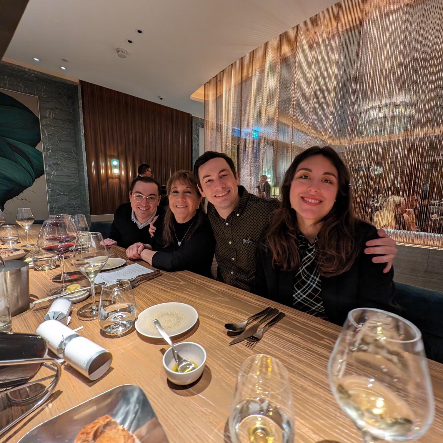 Dinner in London with Reid and Bonnie