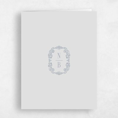 Periwinkle Gray, Grey Wedding Thank You - Sorsha Portrait