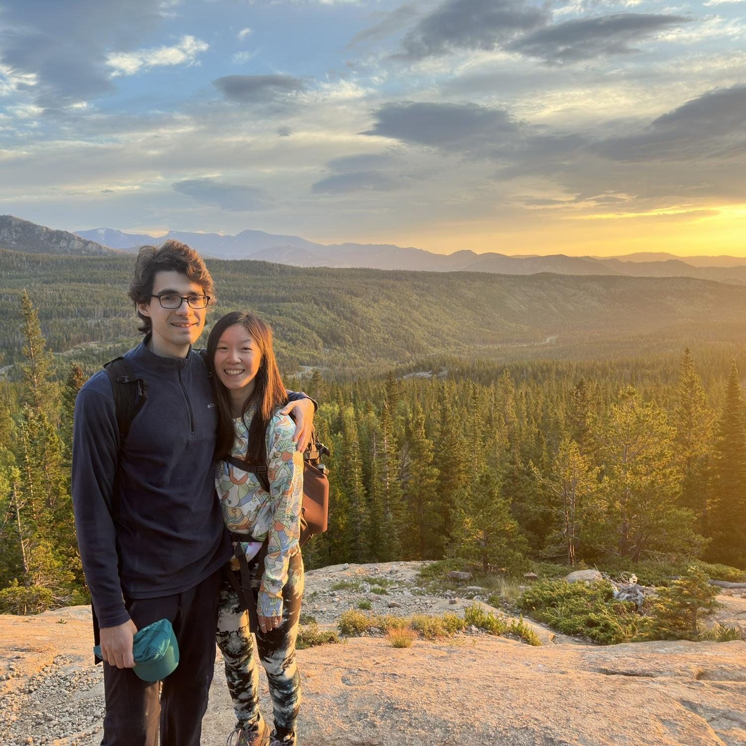 We would do anything (even waking up at 4am) for a good hike—albeit Josh a little more sleepy than Lauren. One of our best trips to the Rockies with Sindhu and Ram