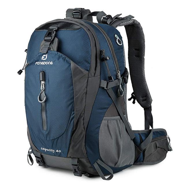 FENGDONG 40L Waterproof Lightweight Hiking,Camping,Travel Backpack for Men Women