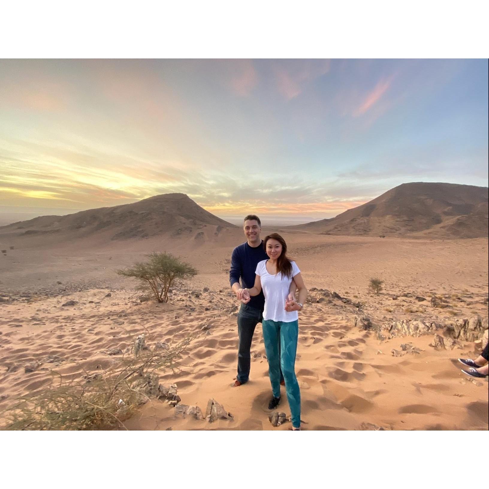 5am start to catch the sunrise after a night at the Berber Camp.