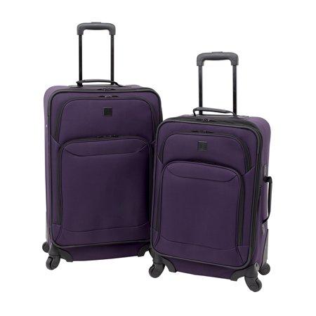 Protege 2 piece carry on and checked luggage set Purple
