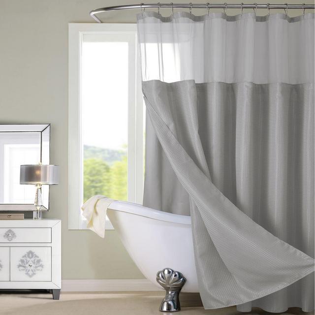 Dainty Home Complete Shower Curtain in Grey