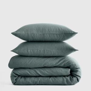European Linen Duvet Cover Set in Ocean