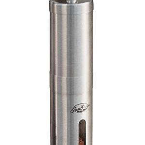 JavaPresse Manual Coffee Grinder, Conical Burr Mill, Brushed Stainless Steel