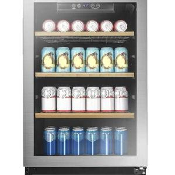 Insignia™ - 130-Can Beverage Cooler - Silver