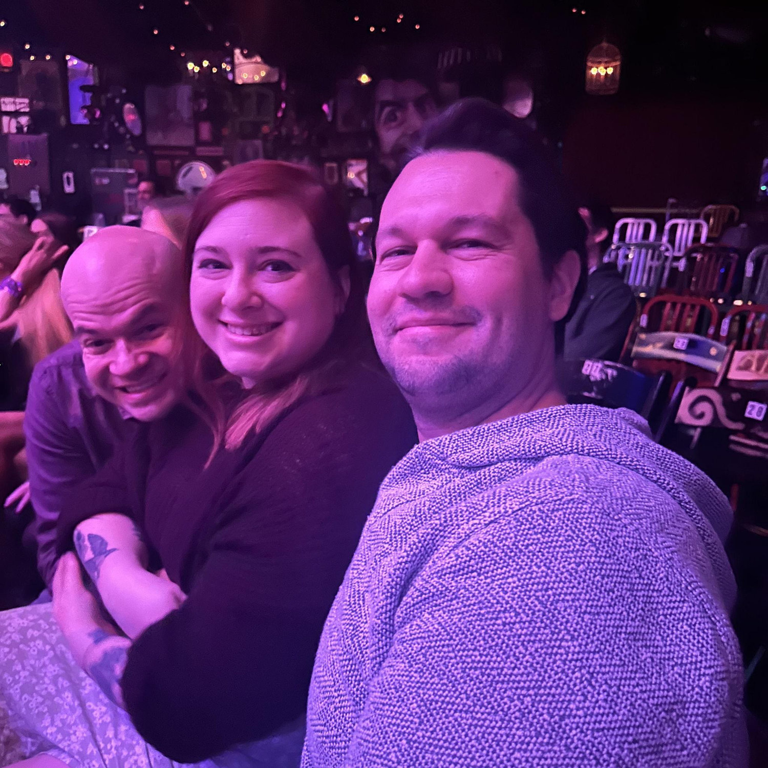Jon, Aubrey, and Phil celebrating Aubs bday