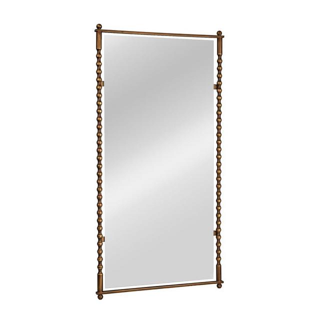 Creative Co-Op Cast Metal Framed Tall Wall Mirror, Antique Brass Finish