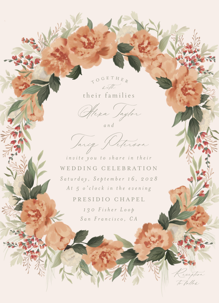 Juniper Classic | Linen | Zola Wedding Invitations