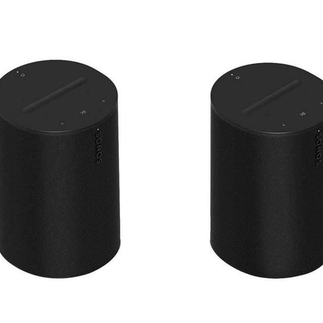 Sonos Era 100-2 Pack Bundle Set - Wireless Voice-Controlled Alexa Enabled Smart Speaker - Black
