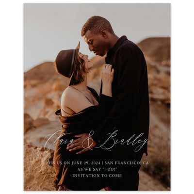 Soft Teal, Blue Wedding Digital Save the Date - Hillpine Photo