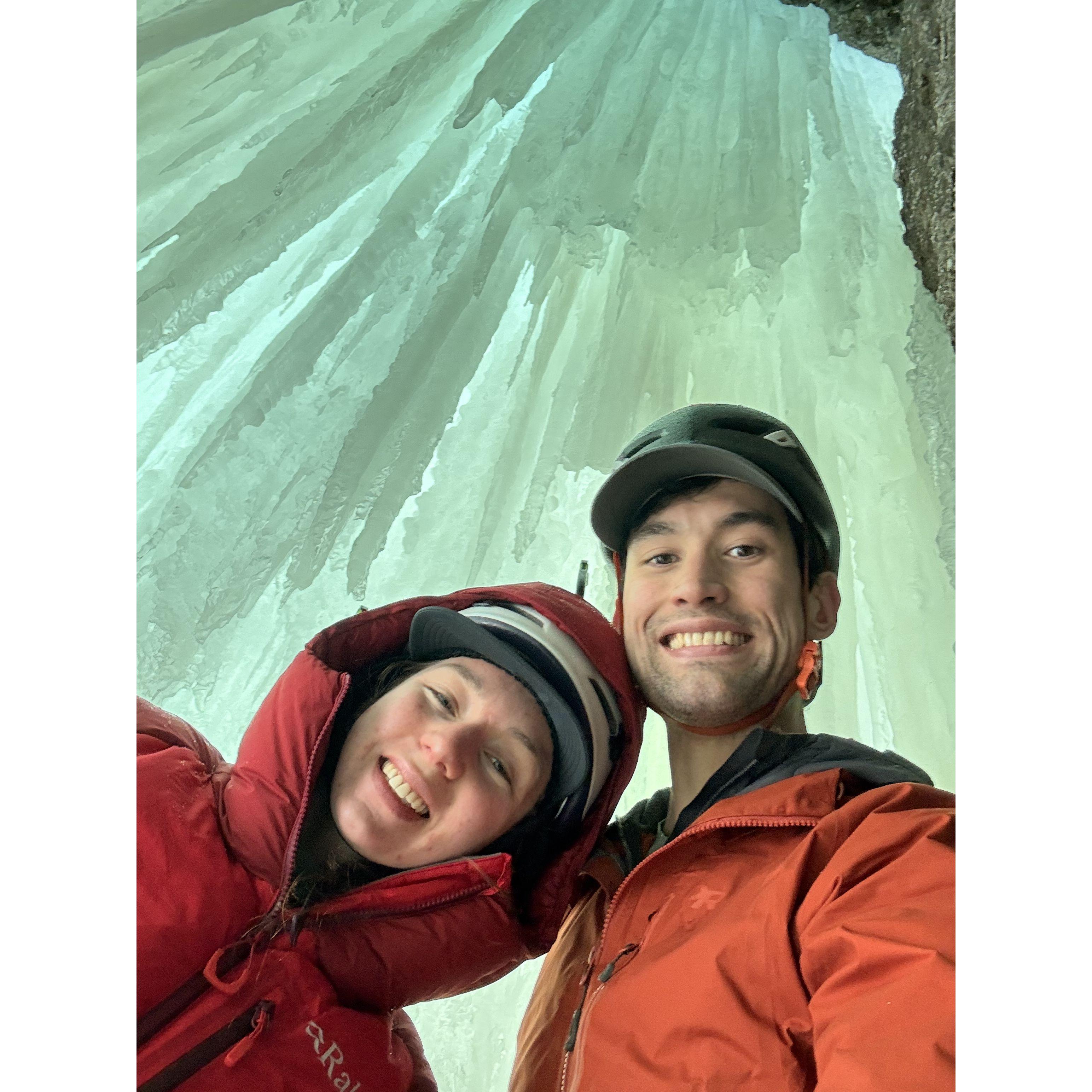 Still ice climbing eight years later and haven't gotten too cold yet. Feb 2025